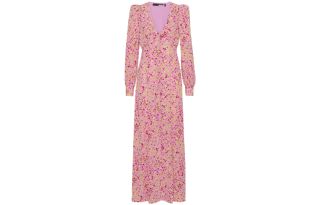 Rotate Floral-jacquard Maxi Dress