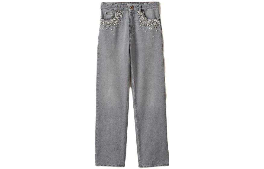 Miu Miu embellished mid-rise straight-leg jeans