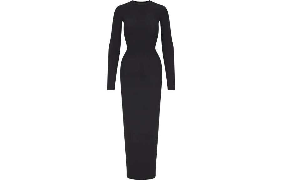 Skims Long Sleeved Dress Women's Onyx