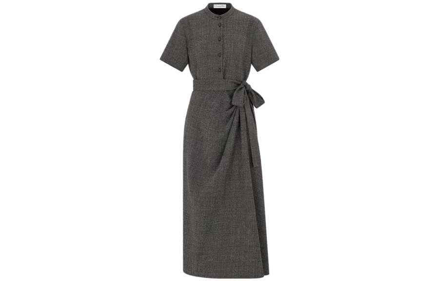DIOR SS23 Short Sleeved Dress Women's Gray
