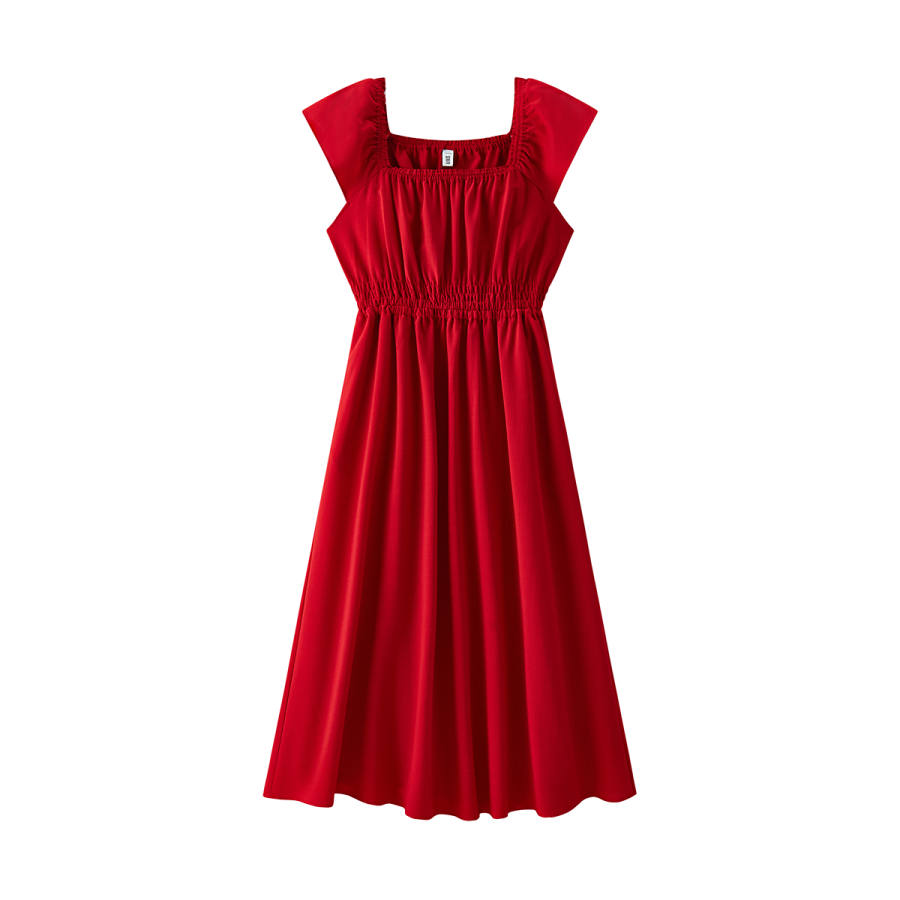 Semir Sleeveless Dresses Women's Square Collar Moderate Mid Length