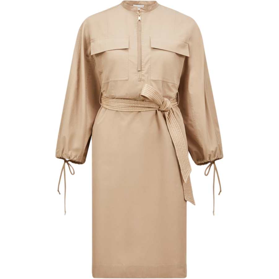 Moncler Long Sleeved Dress Women's Beige