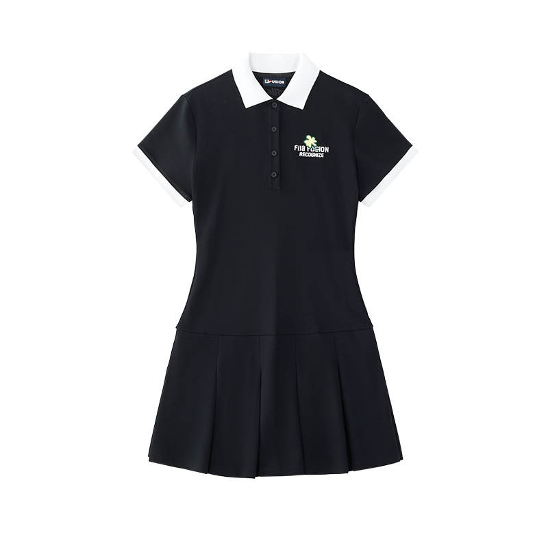FILA FUSION CULTURE Short Sleeved Dress Women's Jet Black
