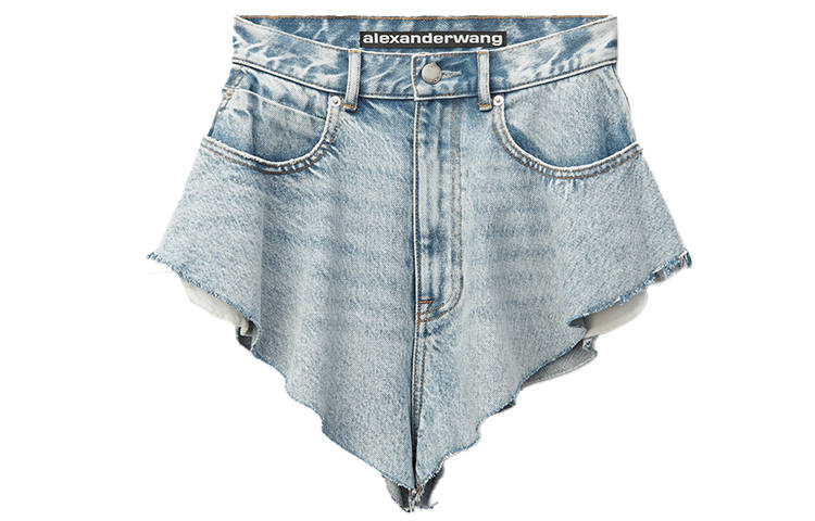 Alexander Wang Denim Shorts Women's Denim Blue Moderate Other