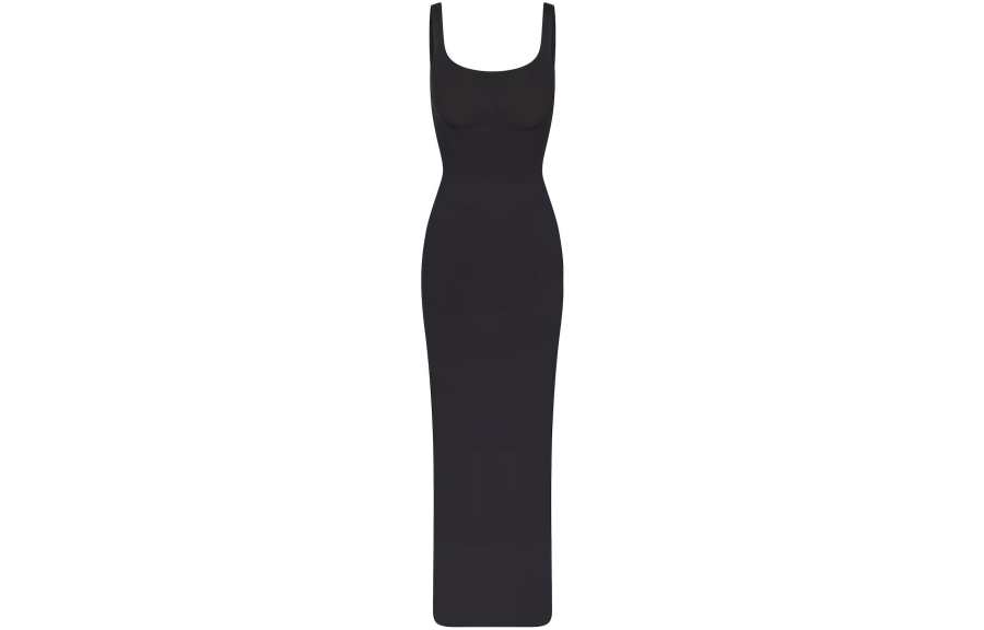 Skims BODY TANK LONG DRESS Slip Dress Women's ONYX/Onyx