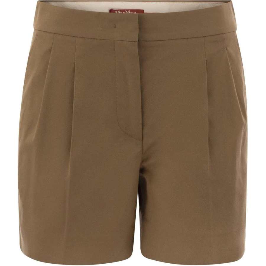 MaxMara Studio MaxMara Studio Button Detailed High Waist Shorts