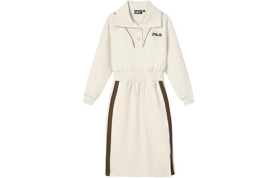FILA Long Sleeved Dress Women's Oriental White
