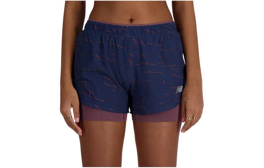 New Balance New Balance Rc Printed 2 in 1 Short Casual Shorts Women's Blue