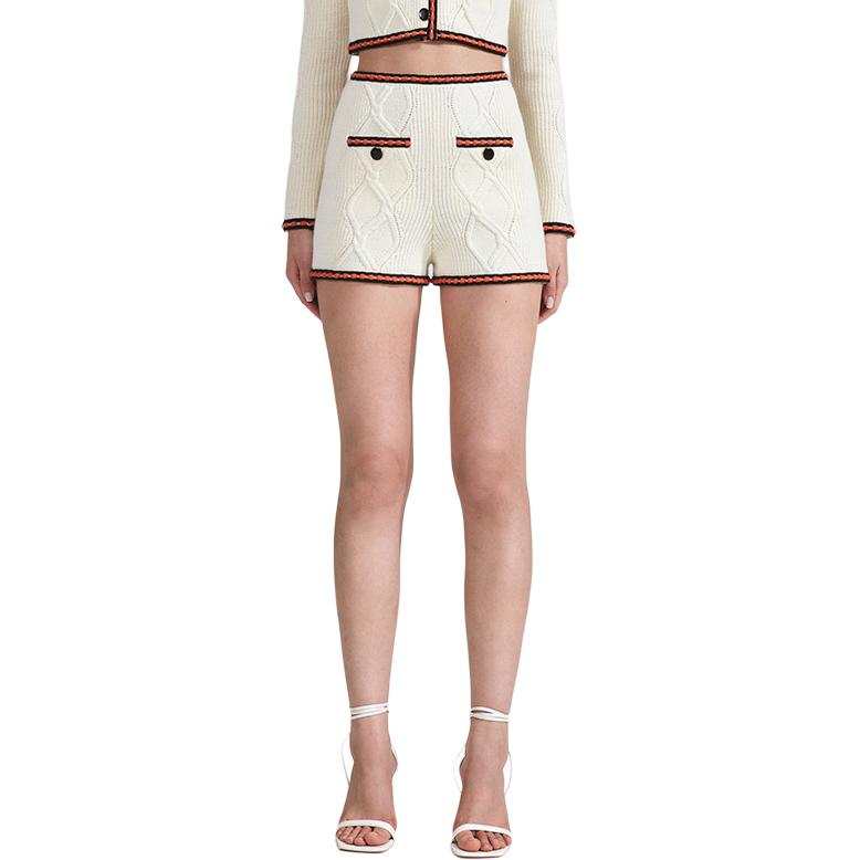 Self-portrait Self portrait Casual Shorts Women's Ivory White