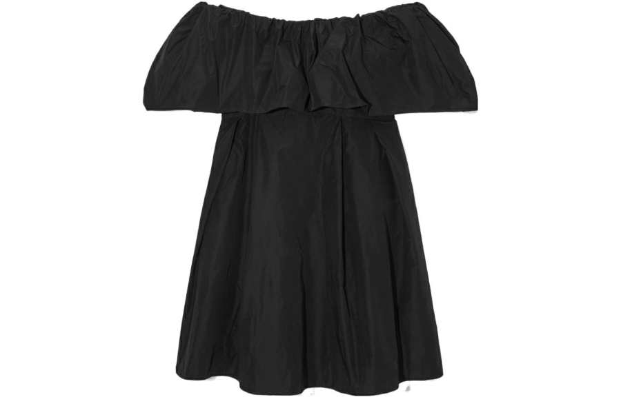 COS Short Sleeved Dresses Women's Black Boat Neck Moderate Short