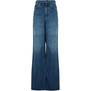 Chloé Logo Patch Wide Leg Jeans