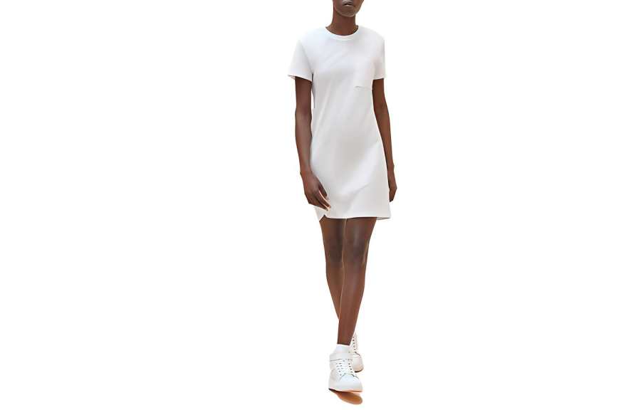 HERMES Short Sleeved Dress Women's White