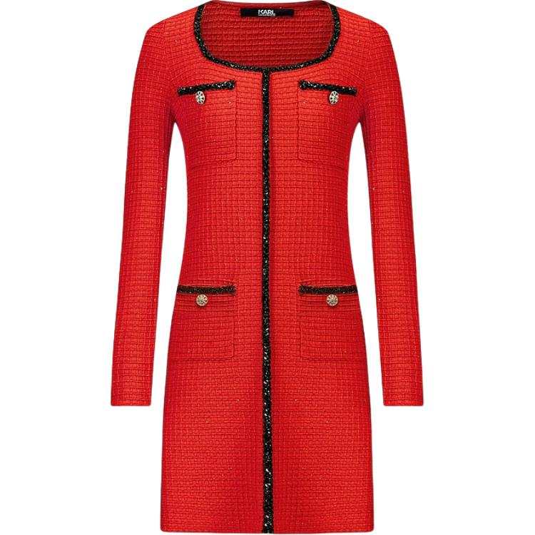 KARL LAGERFELD / Karl Lagerfeld Jeans Long Sleeved Dress Women's Red