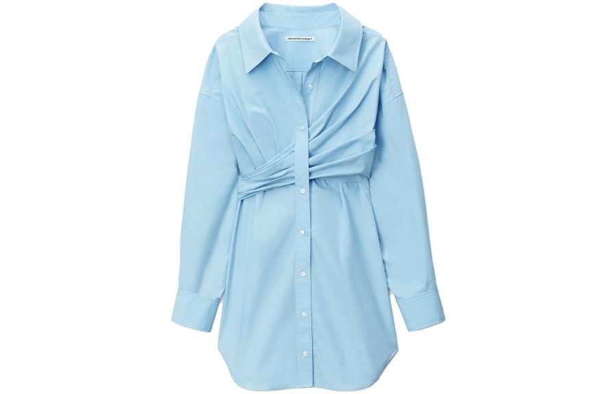 Alexander Wang Gathered Cotton Shirt Dress