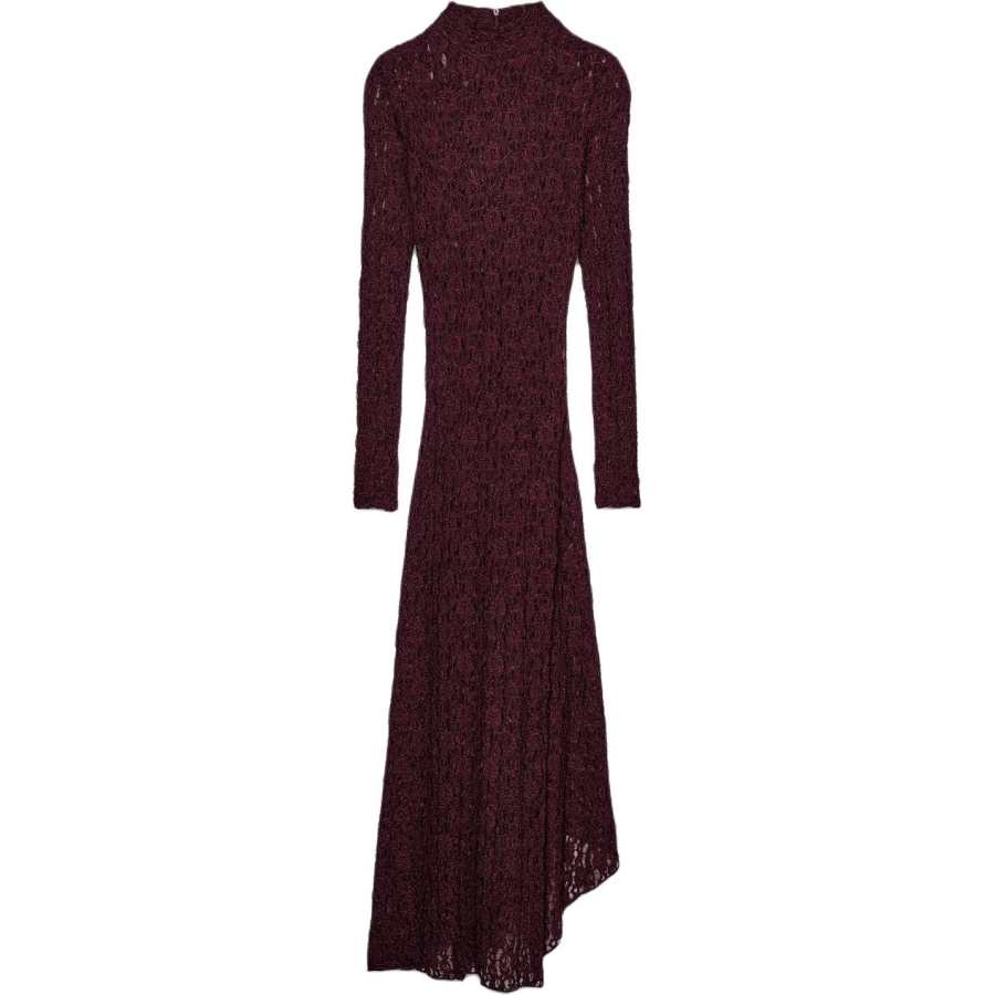 ZARA Long Sleeved Dress Women's Burgundy