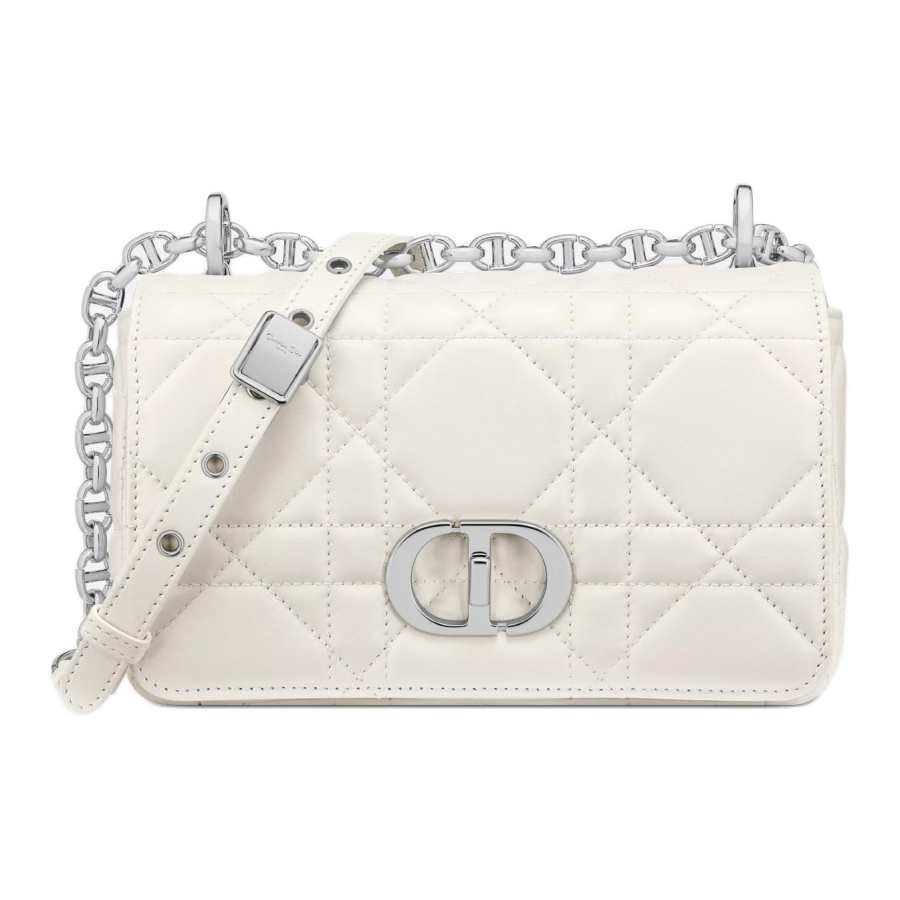 DIOR Sheepskin Shoulder Bag Small Women's Milk White