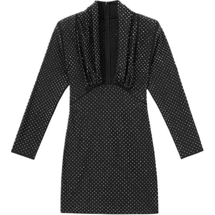 Self-portrait Self portrait Rhinestone embellished Mini Dress