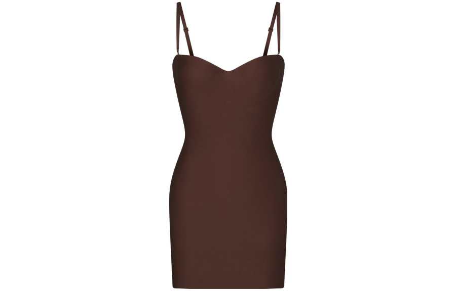 Skims BODY UNDERWIRE SLIP DRESS Slip Dress Women's COCOA/Cocoa