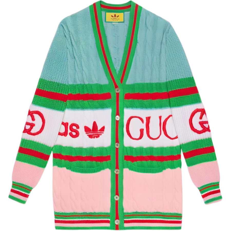 GUCCI x Adidas Originals Collaboration SS23 Knitwear Women's Blue