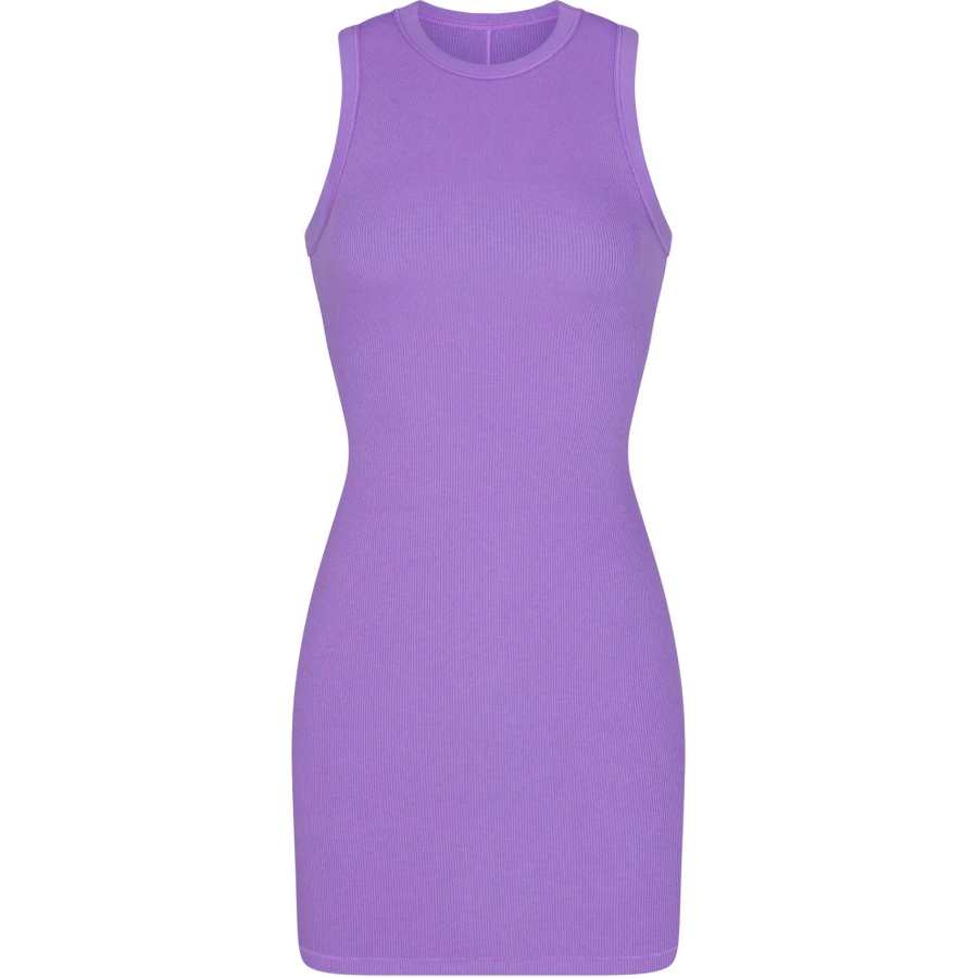 Skims COTTON RIB TANK DRESS Sleeveless Dress Women's ULTRA VIOLET/Ultraviolet