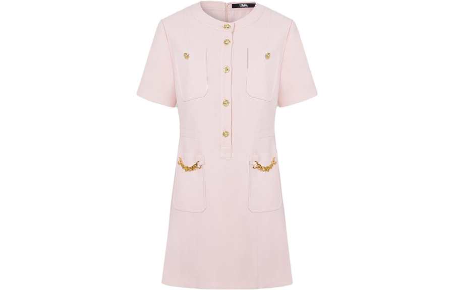 KARL LAGERFELD / Karl Lagerfeld Jeans Short Sleeved Dress Women's Pink
