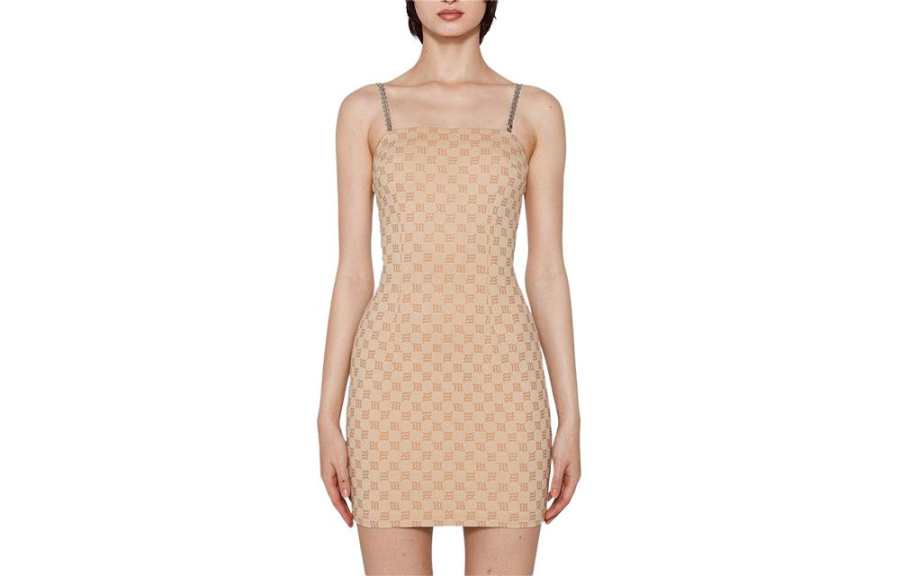 Misbhv Slip Dress Women's Beige Yellow