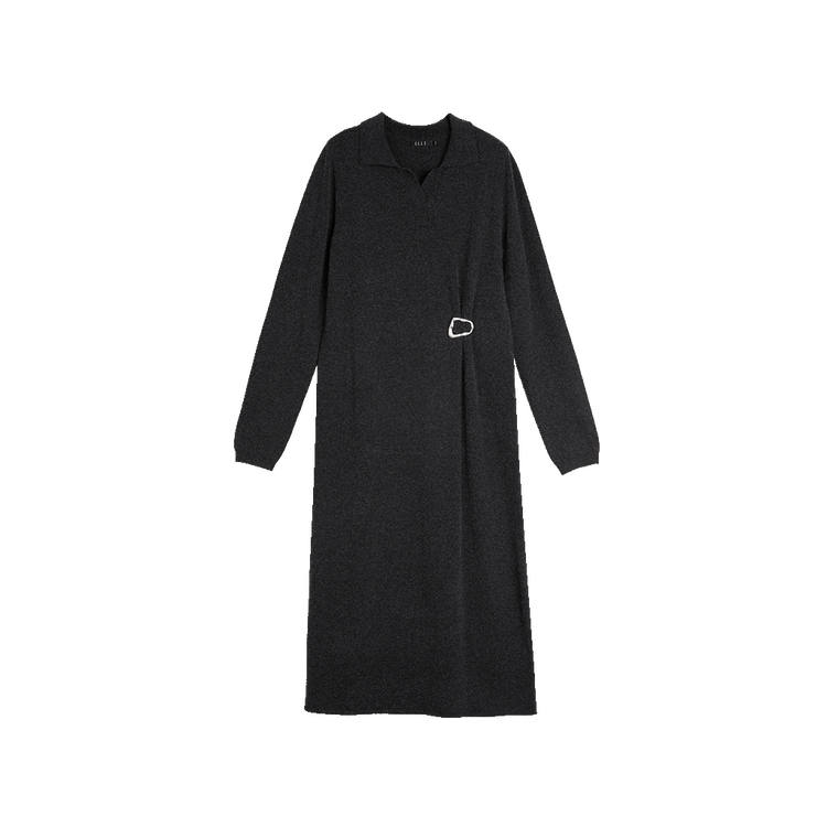 ELLE Long Sleeved Dress Women's Dark Gray