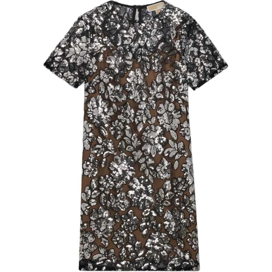 MICHAEL KORS Short Sleeved Dress Women's Silver
