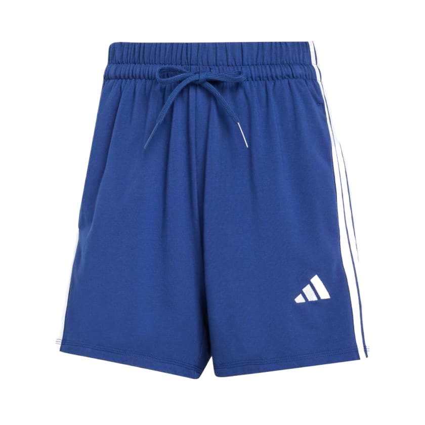 Adidas Adidas Women's Essentials 3 Stripes Cotton Shorts Dark Blue/White