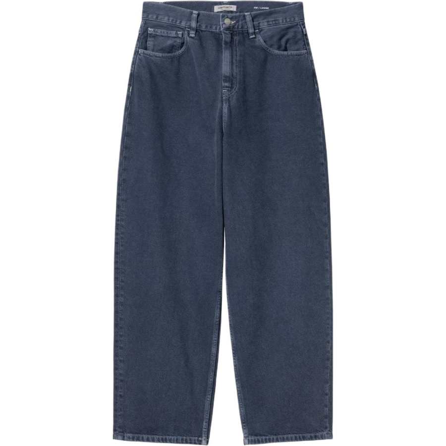 Carhartt WIP FW24 Jeans Women's Air Force Blue Moderate Straight Fit Pants