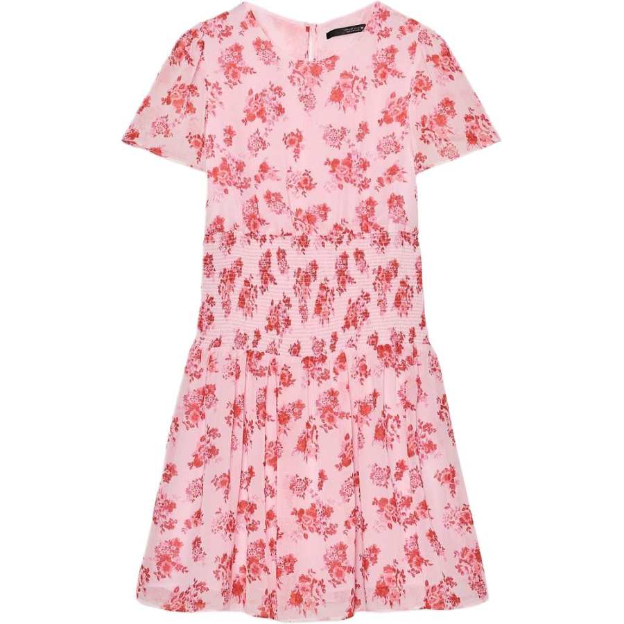 ZARA Short Sleeved Dress Women's Chocolates Brown
