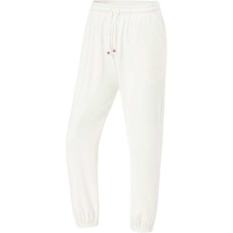 Li-Ning Li Ning Fitness Series Knitted Sweatpants Women's Champagne White