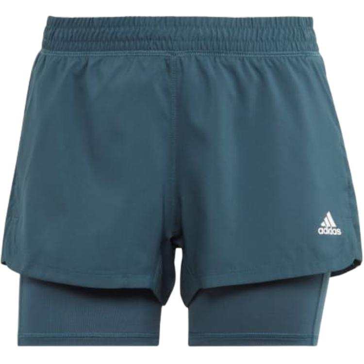 Adidas Adidas PACER 3 STRIPES WOVEN TWO in ONE SHORTS Casual Shorts Women's Arctica Night/White