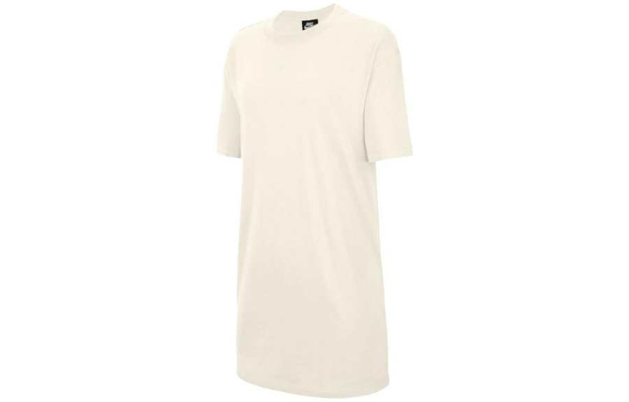 Nike Nike Women's Swoosh Logo Loose Fit Cream T Shirt Cream