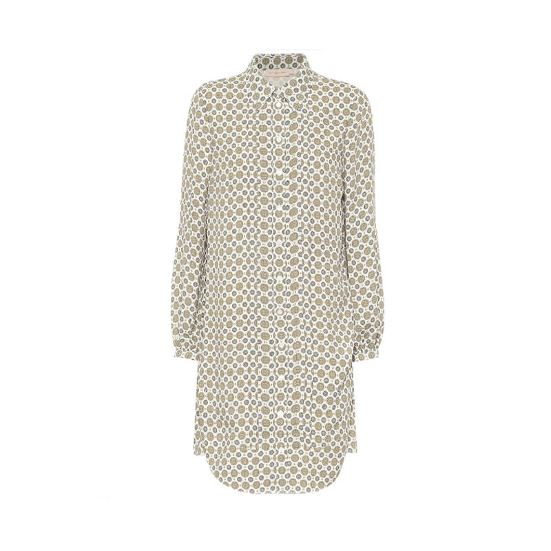 TORY BURCH SS23 Long Sleeved Dress Women's Gray