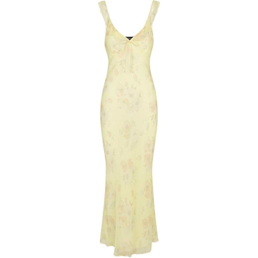 Réalisation Par SS24 The Heidi Slip Dress Women's Zinnia Chrysanthemum Flower Sea