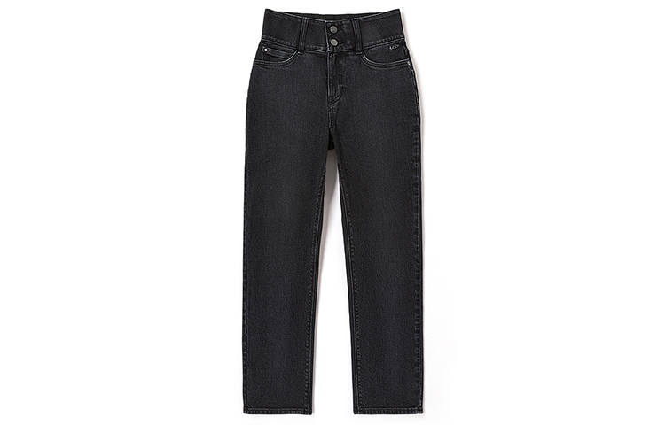 Lee Jeans Women's Black Moderate Straight Fit Pants