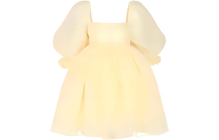 Selkie Short Sleeved Dress Women's Yellow