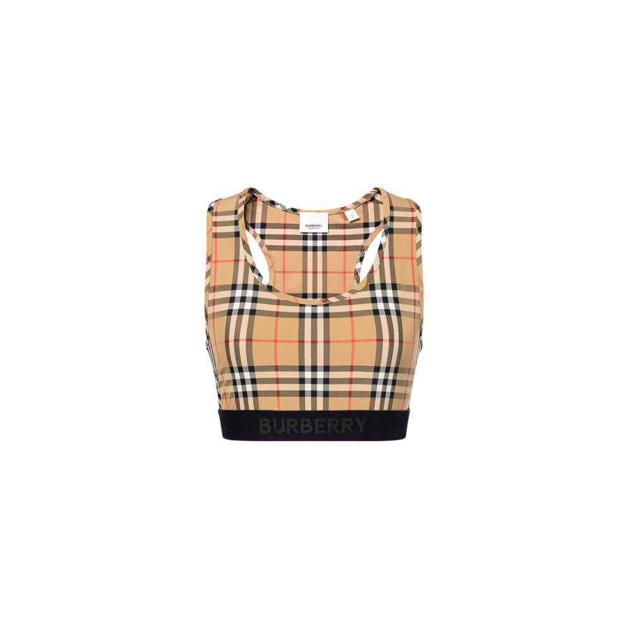 Burberry Logo Detailed Vintage Check Bra Top