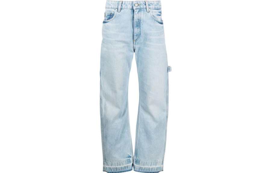 Stella McCartney Stella McCartney Logo Patch Straight Leg Jeans