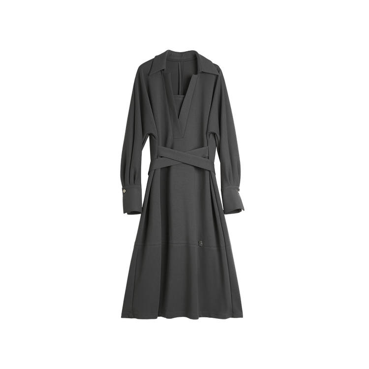ELLE Long Sleeved Dress Women's Dark Gray