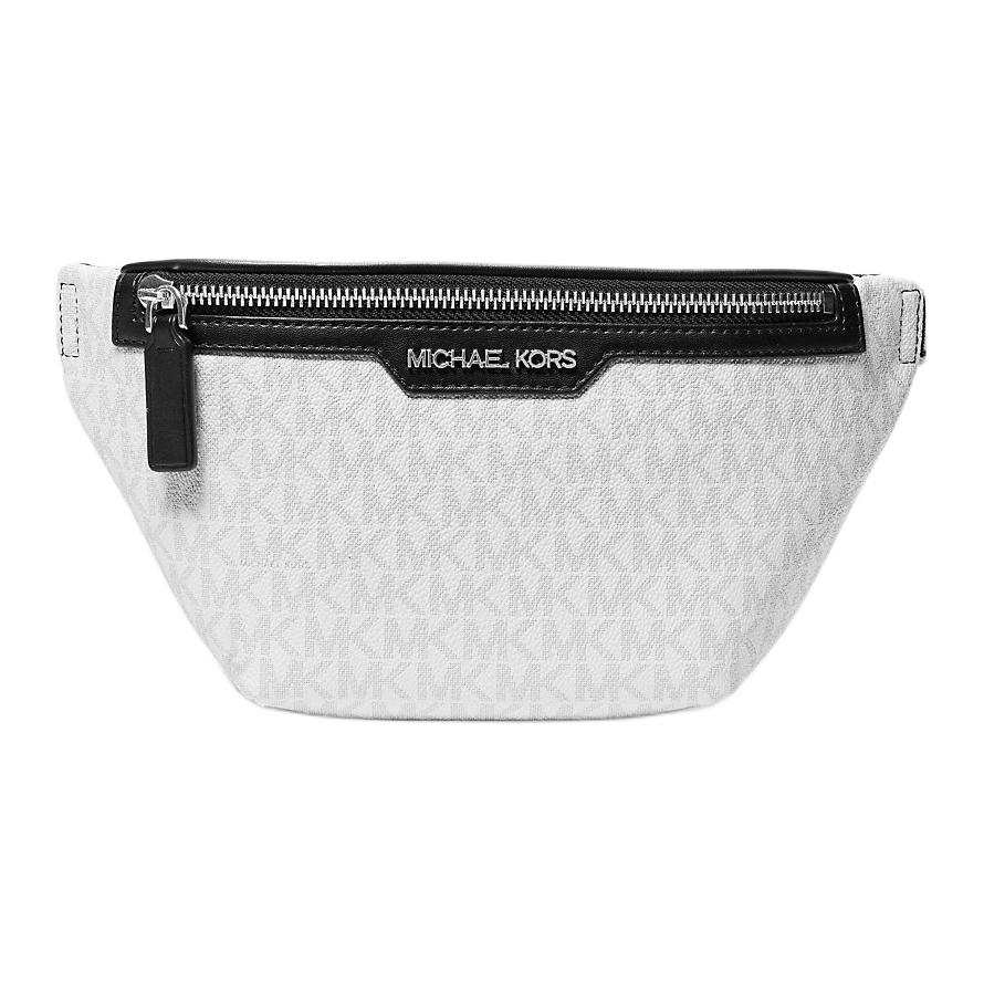 MICHAEL KORS COOPER Coated Canvas Fanny Pack Mini Men's Bright White