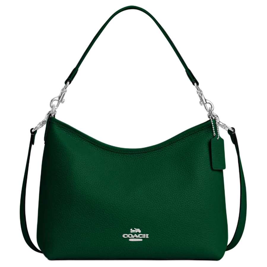 COACH Laurel Leather One Shoulder Handbag Large Women's Green