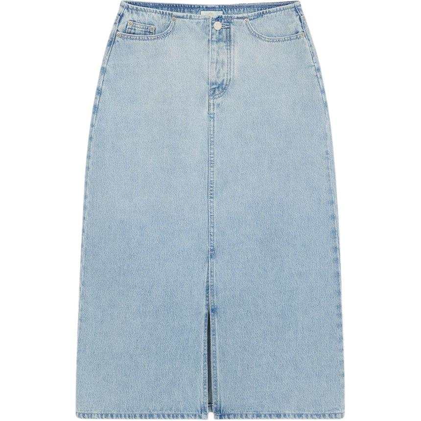 COVERNAT Denim Long Skirt Women's Light Blue