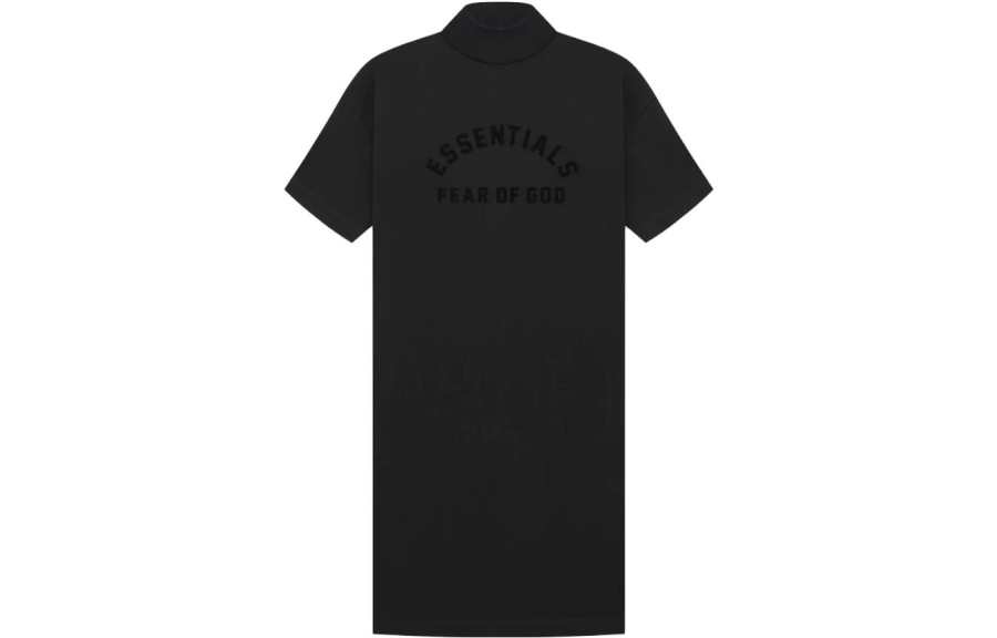 Fear Of God Essentials The Black Collection SS23 Women'ss Essentials 3/4 Sleeve Dress Jet Black