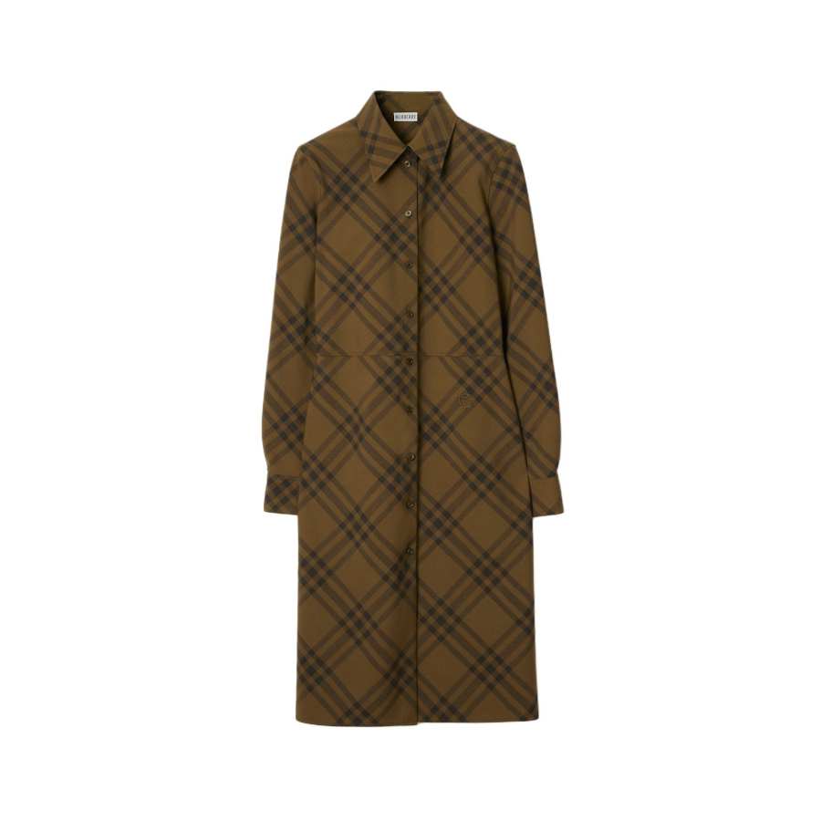 Burberry checked wool shirt dress