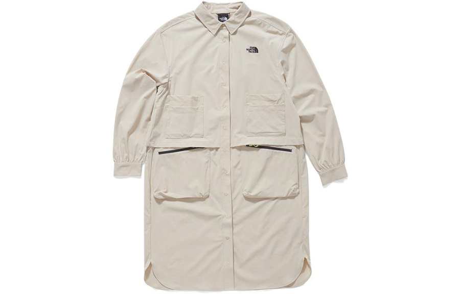 THE NORTH FACE Long Sleeved Dresses Women's Khaki Moderate Mid Length