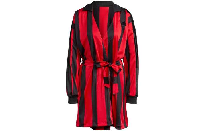 Adidas Adidas Long Sleeved Dresses Women's Red V Neck Moderate Mid Length