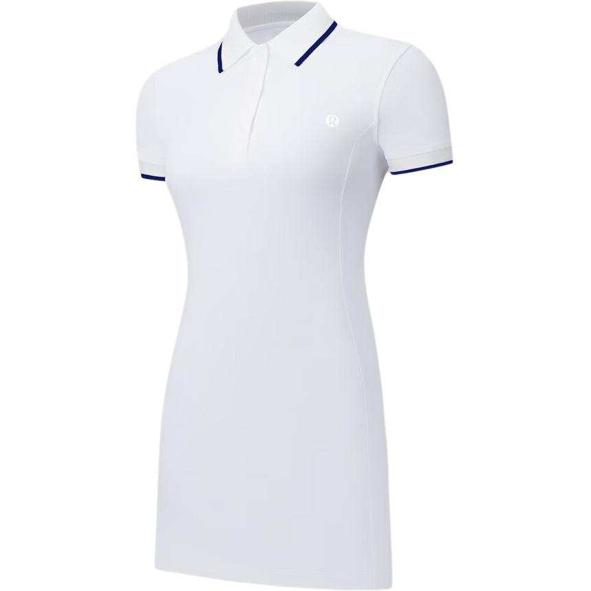 Lululemon Short Sleeved Dress Women's White/Casual Blue/WHT/CLBL
