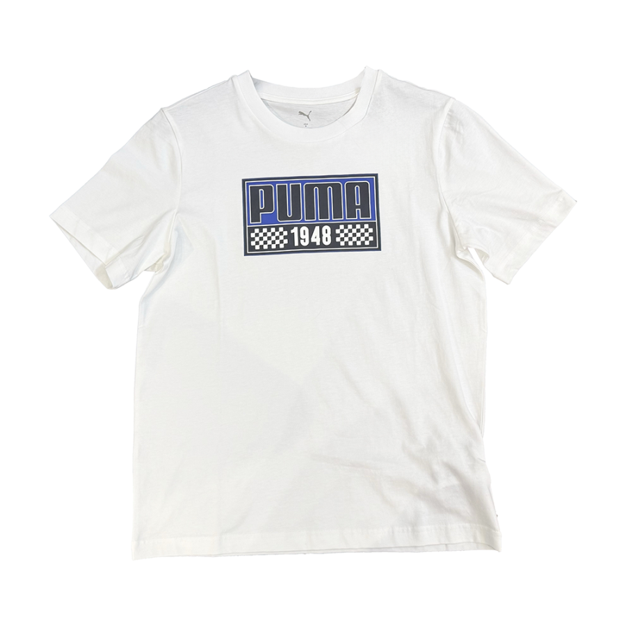 PUMA T Shirts Unisex White Crew Neck Moderate